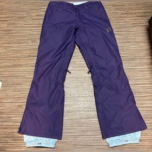 Burton Snowboard pants purple womens size XS